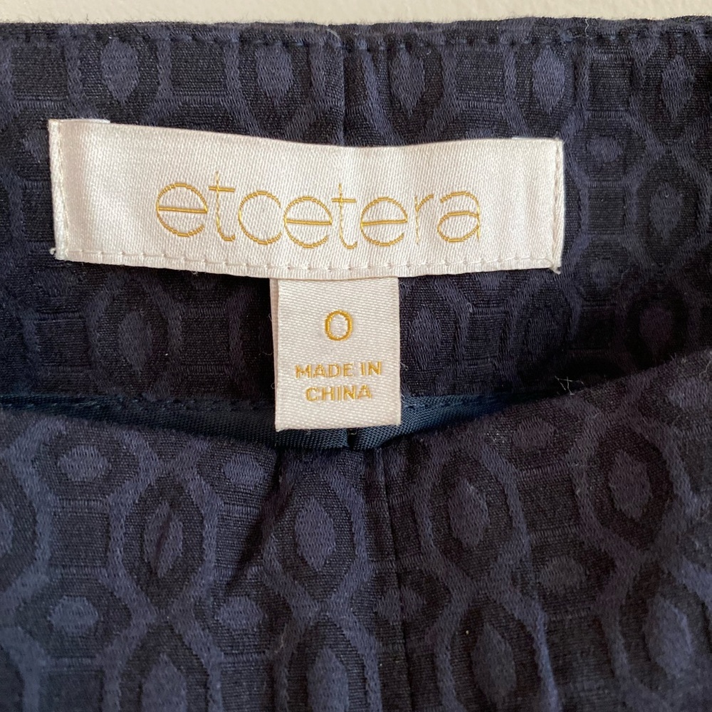 Blue Small, Patterned Side Zip Pant - image 2